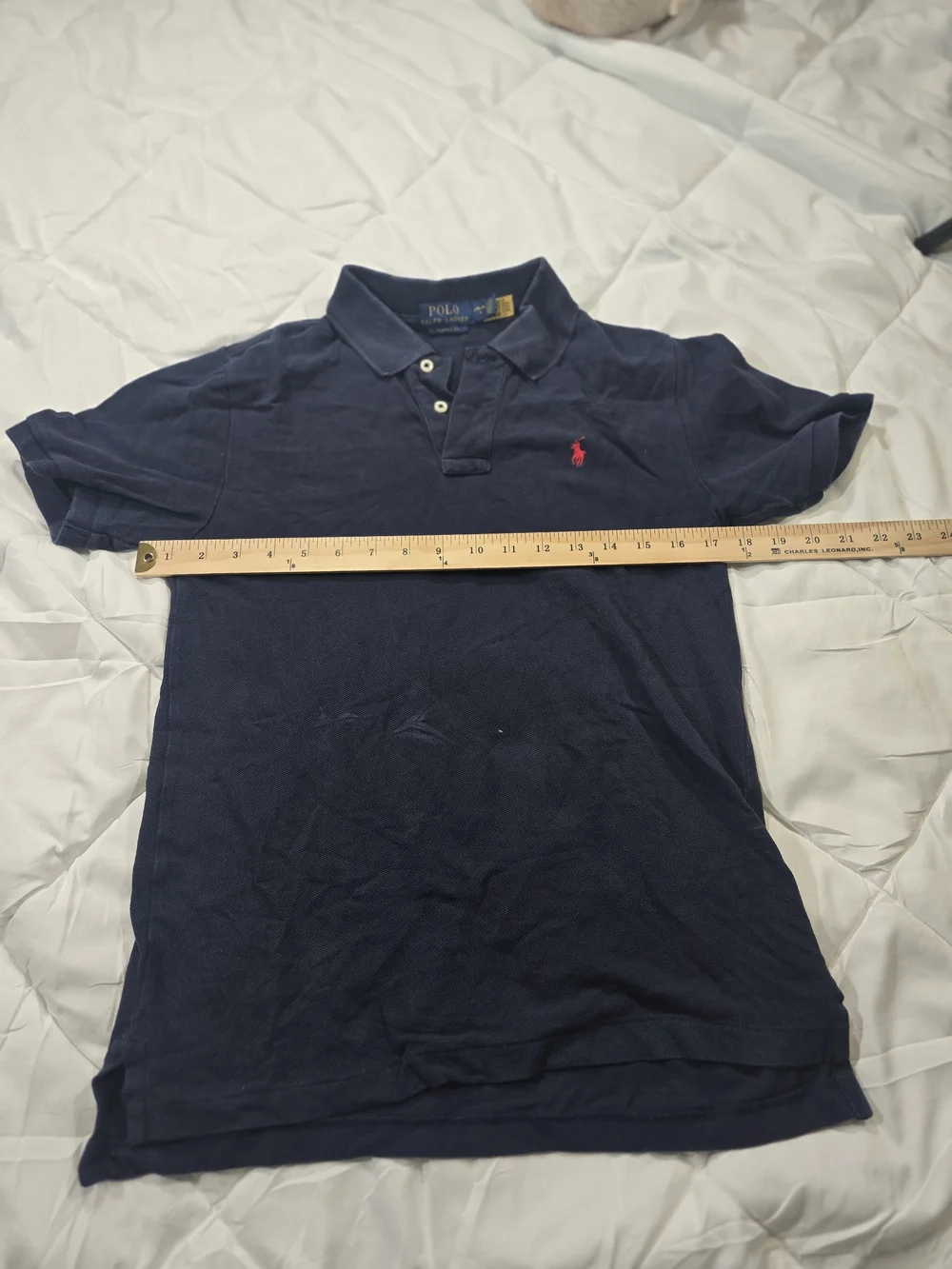 Polo by Ralph Lauren Men's Classic Navy Polo Shirt with Red Pony Size Large